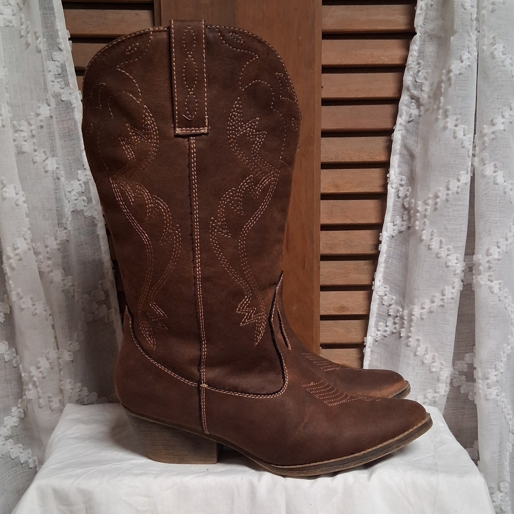 Brown Western Leather Boots